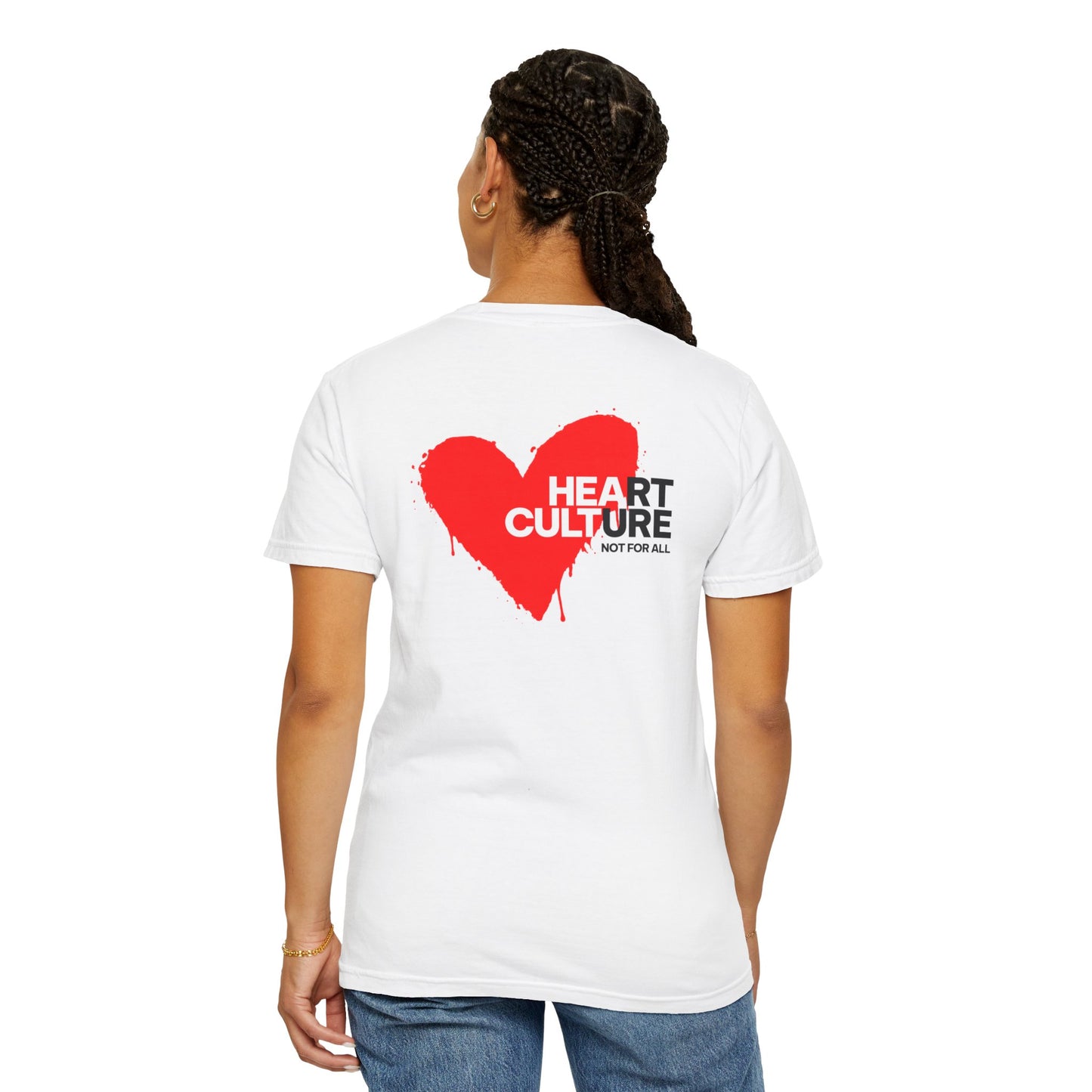 T-shirt blanc streetwear "Heart Culture"