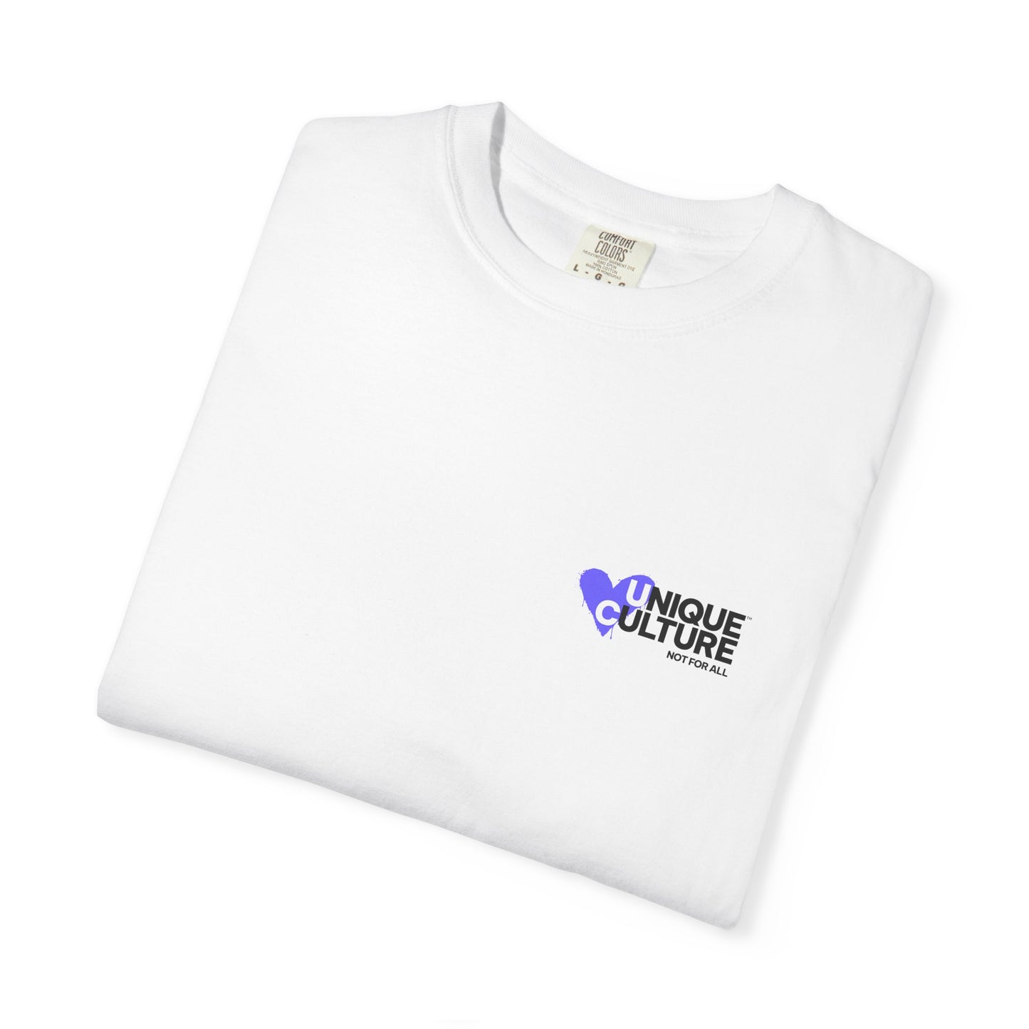 T-shirt blanc streetwear "Black & Blue Heart"