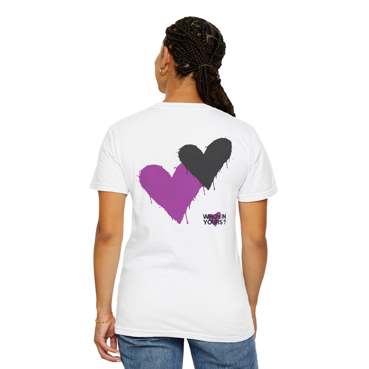 T-shirt blanc streetwear "WHO's IN YOURS ?"