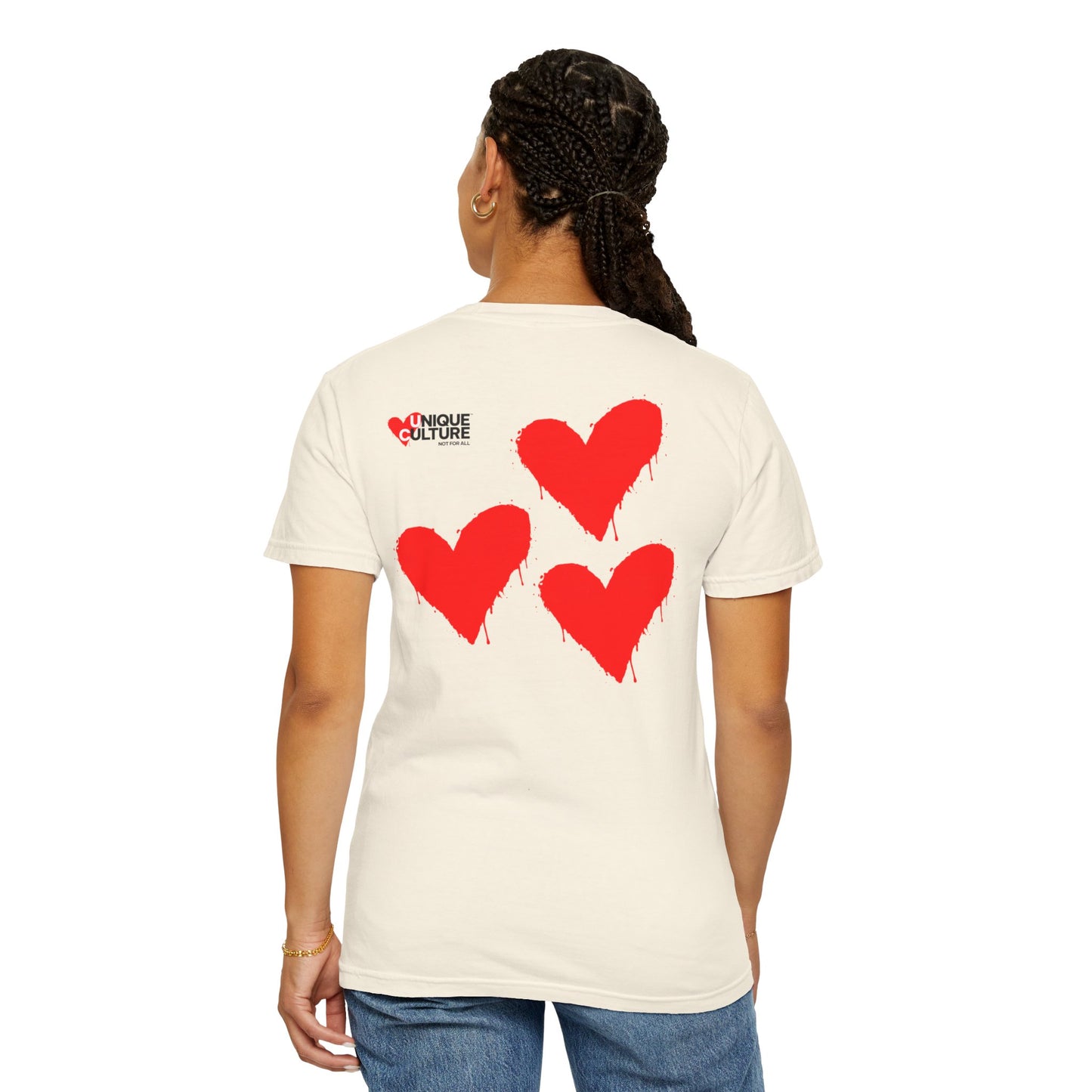 T-shirt streetwear unisexe "Triple Heart"