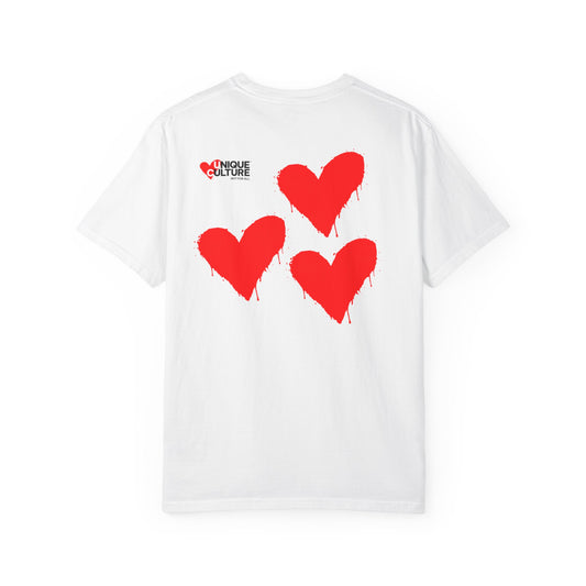 T-shirt streetwear unisexe "Triple Heart"
